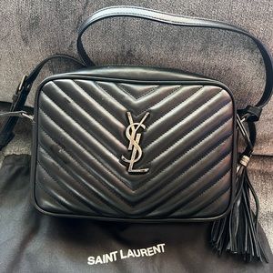YSL LOU Camera Bag in Black